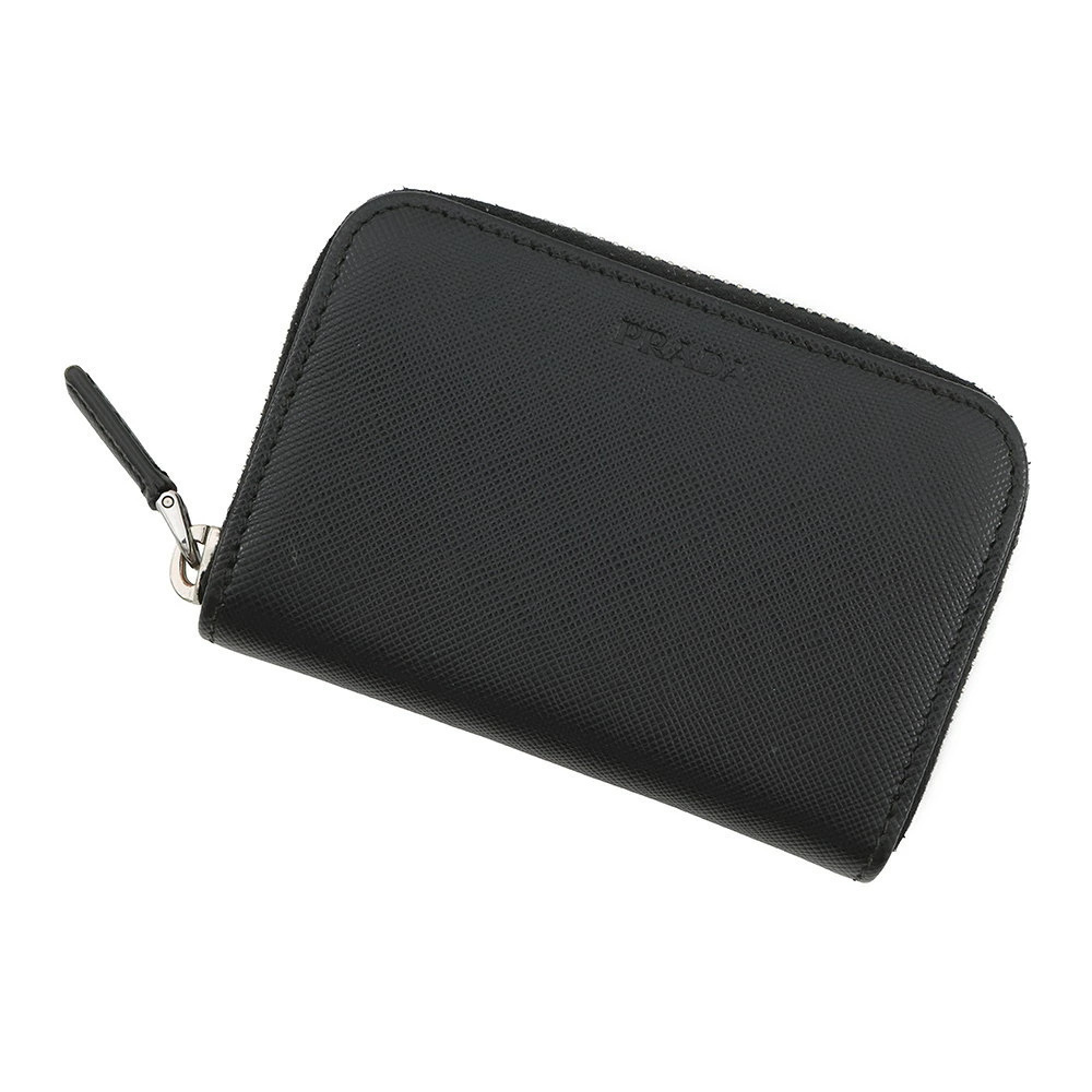 Prada coin case Wallet Saffiano Leather Black WALLET